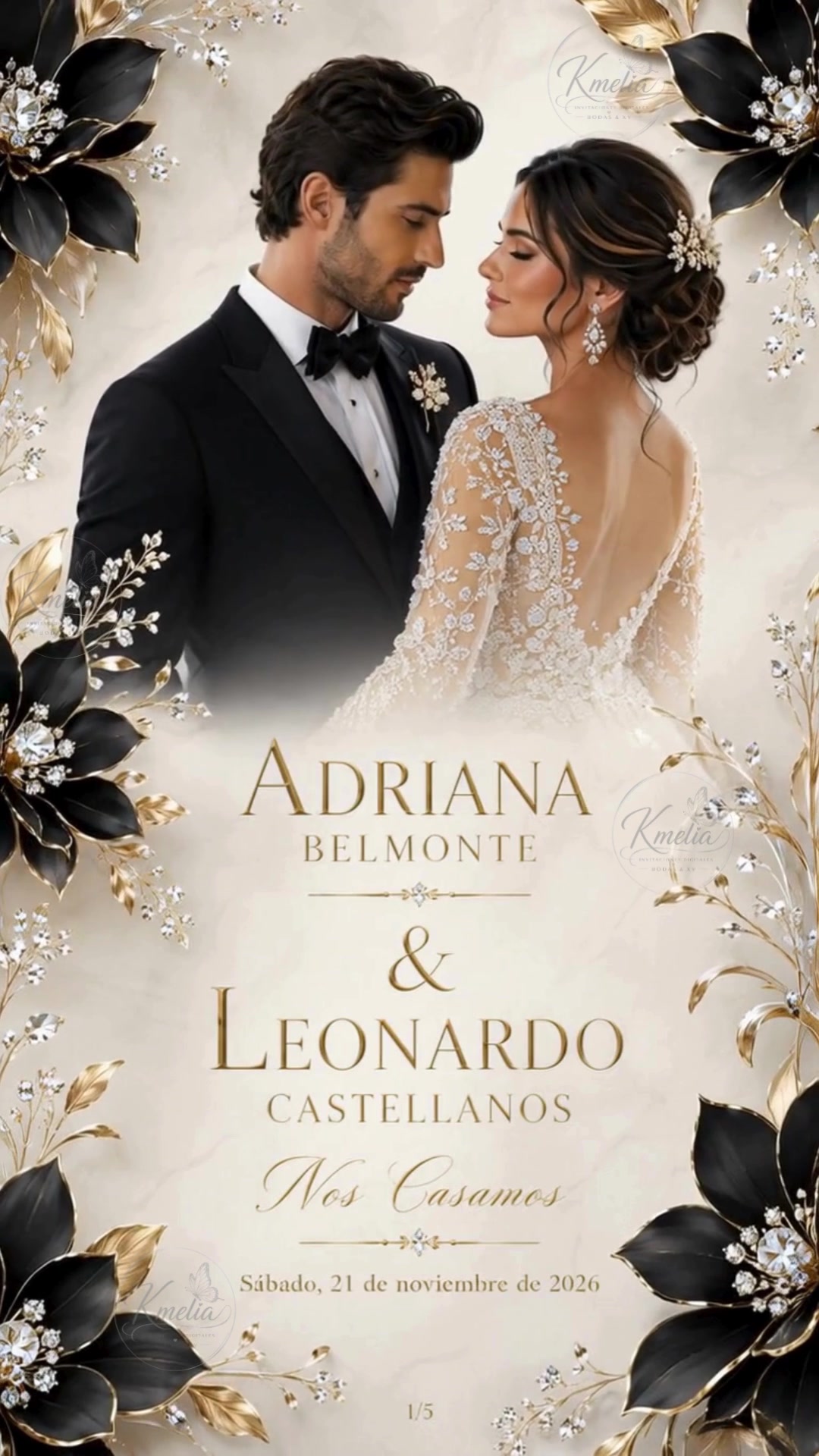 Bodas B103 - Ornate Luxury Wedding Invitation