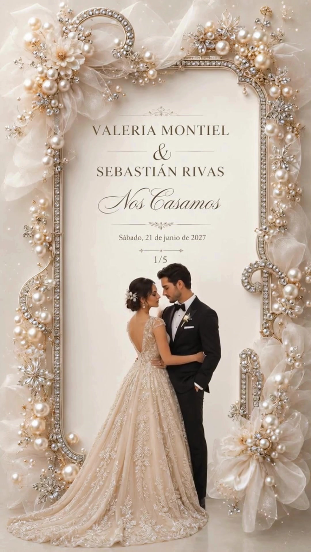 Bodas B108 - Luxury Floral Wedding Invitation