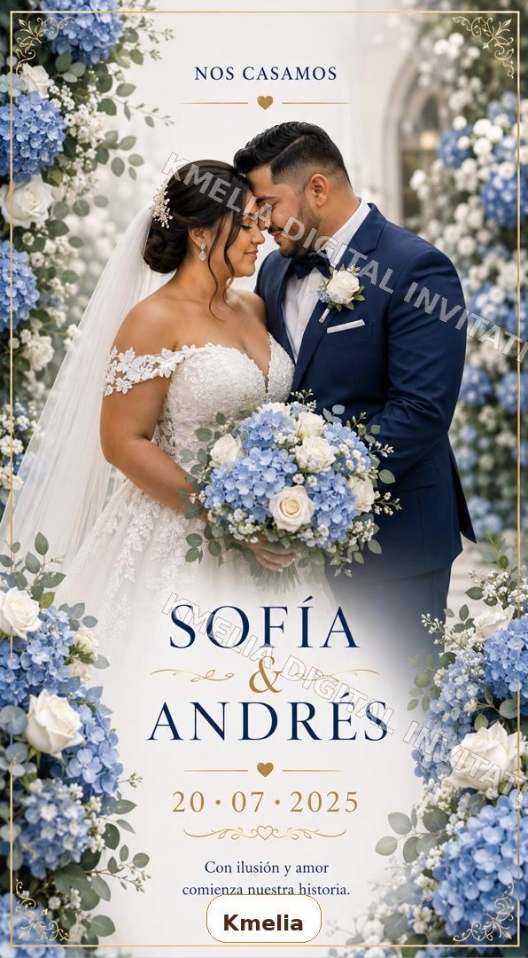 Bodas B110 - Blue Hydrangea Magazine Collection