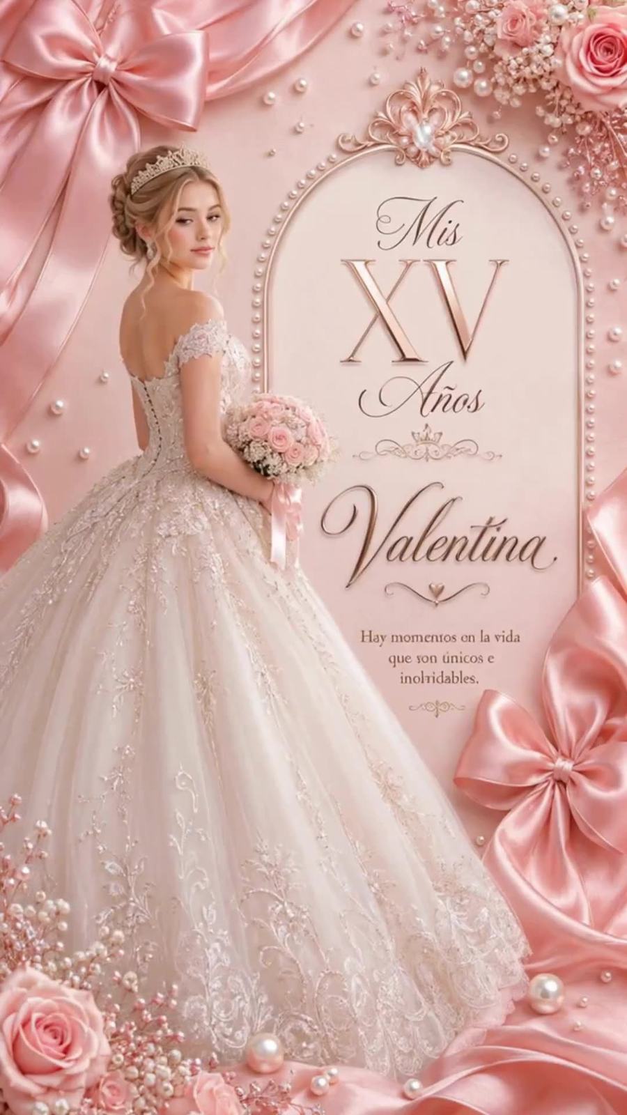 Invitación digital de XV años Q102 edición limitada Kmelia Signature