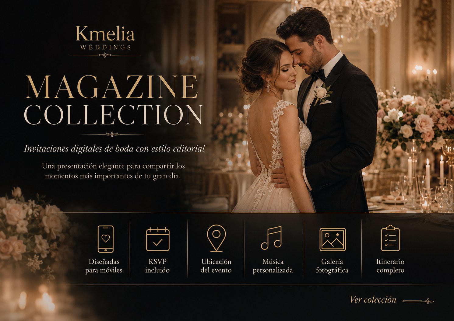 Magazine Collection de invitaciones digitales de boda por Kmelia