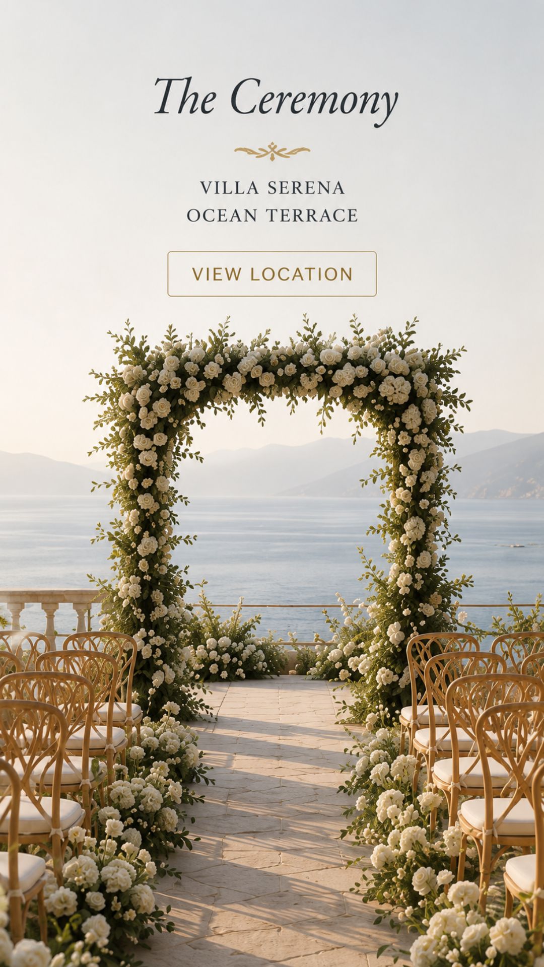 Ceremony at Villa Serena Ocean Terrace