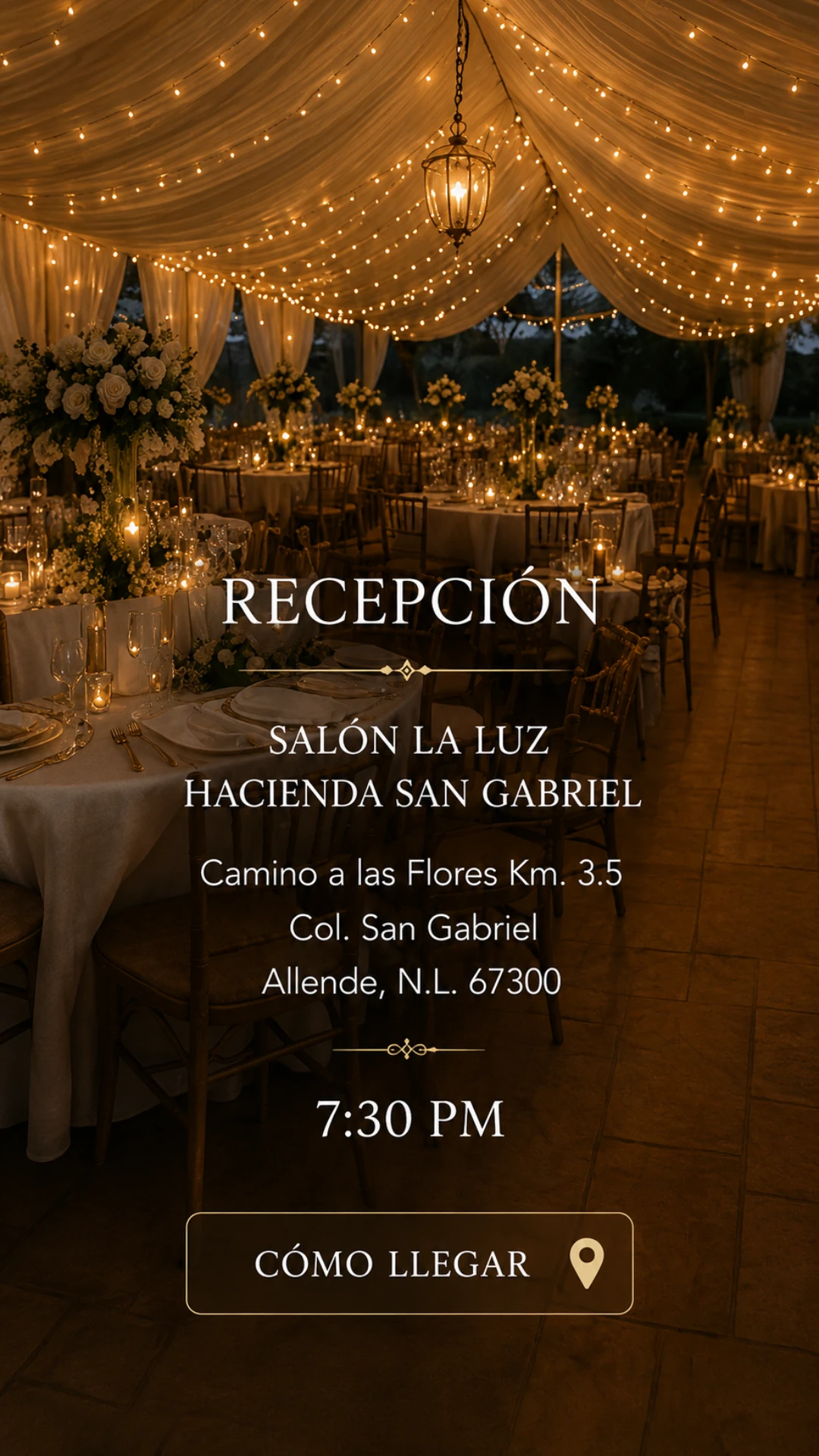 Información de la recepción