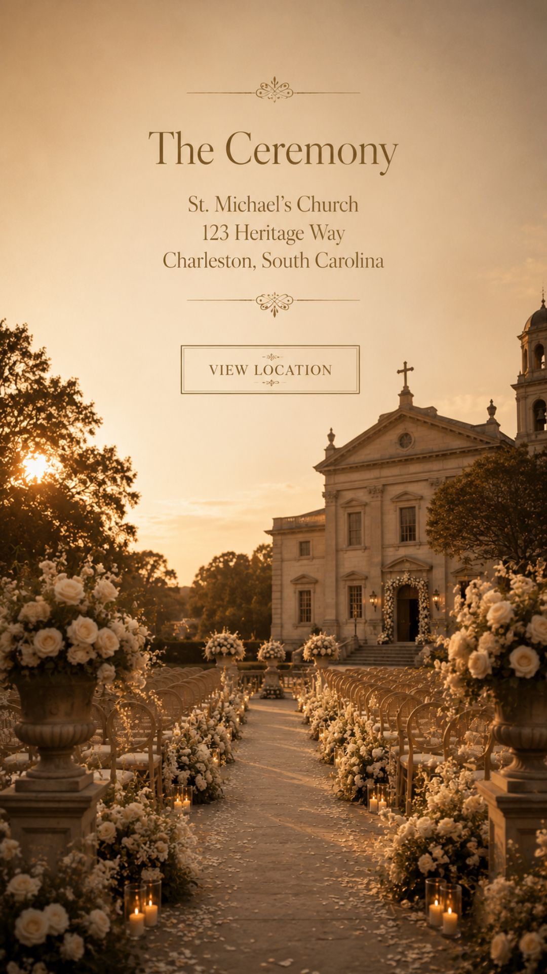 The Ceremony invitation card