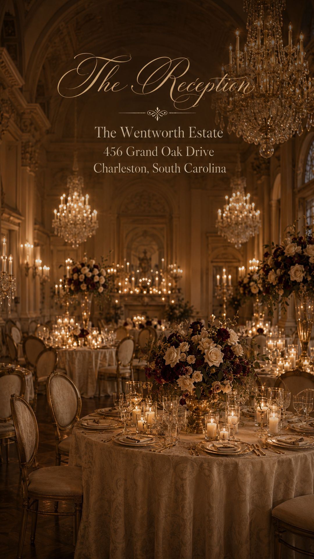 The Reception invitation card