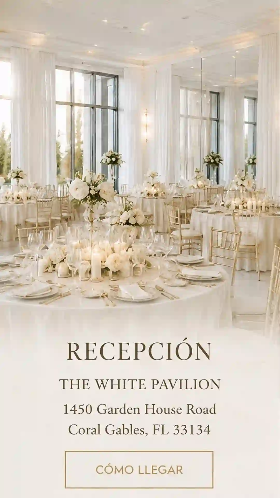 Recepción en The White Pavilion
